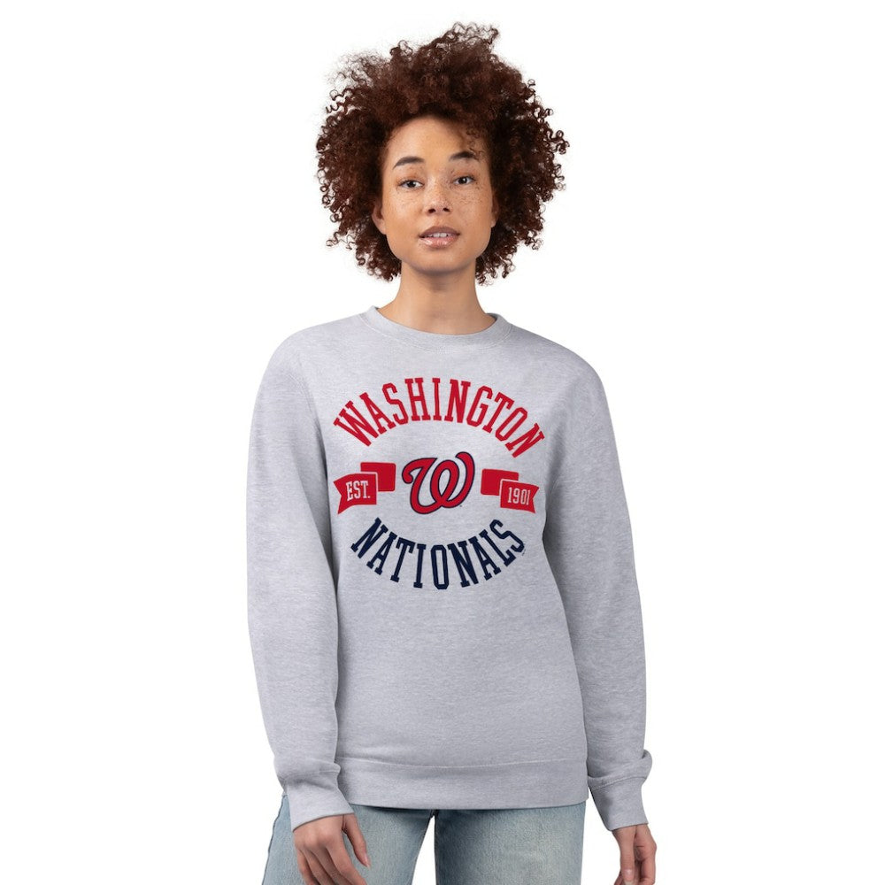 Washington Nationals G-III 4Her by Carl Banks Women's Team Logo Fleece Pullover Sweatshirt Near Me