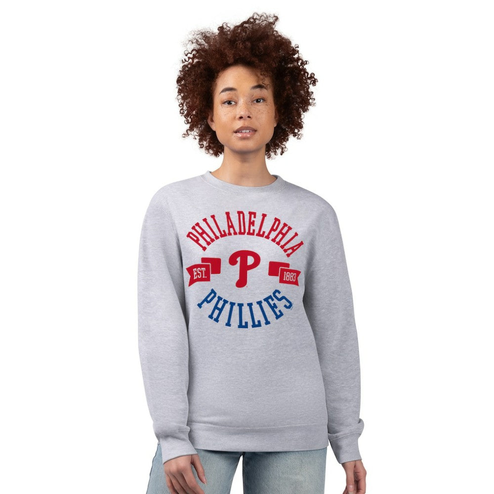 Philadelphia Phillies G-III 4Her by Carl Banks Women's Team Logo Fleece Pullover Sweatshirt Near Me