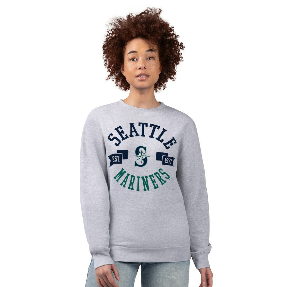 Seattle Mariners G-III 4Her by Carl Banks Women's Team Logo Fleece Pullover Sweatshirt Outlet