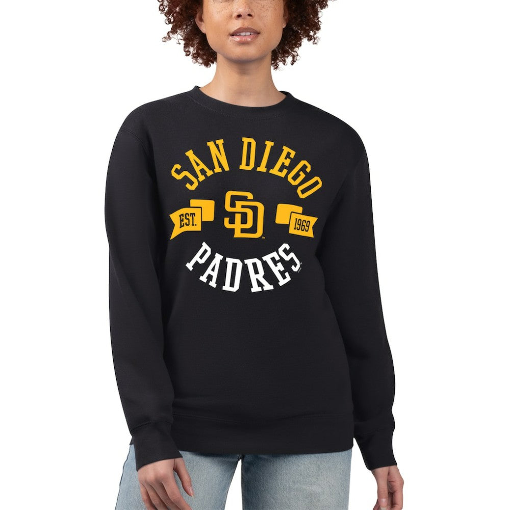 San Diego Padres G-III 4Her by Carl Banks Women's Team Logo Fleece Pullover Sweatshirt Sale