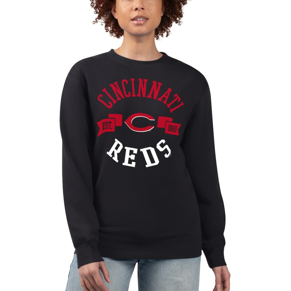 Cincinnati Reds G-III 4Her by Carl Banks Women's Team Logo Fleece Pullover Sweatshirt for sale
