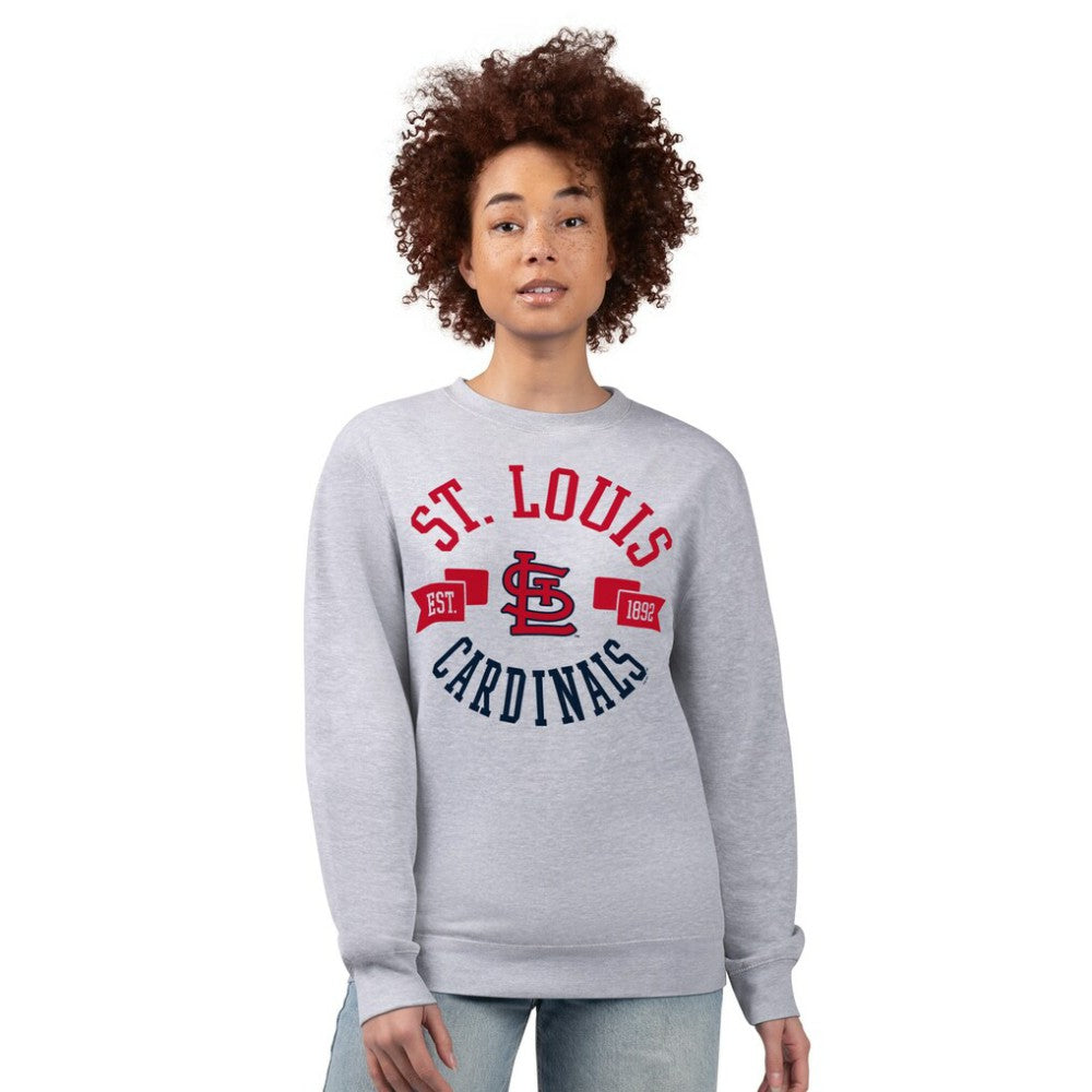 St. Louis Cardinals G-III 4Her by Carl Banks Women's Team Logo Fleece Pullover Sweatshirt Outlet