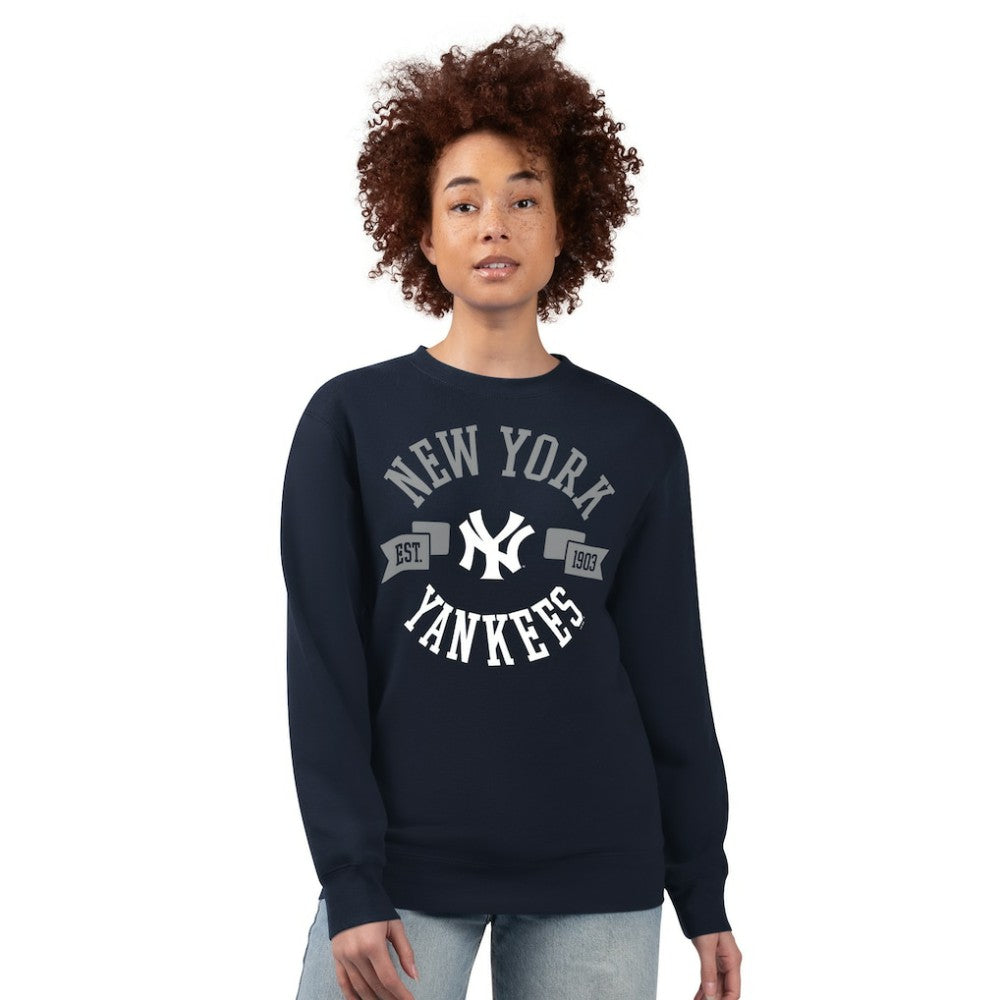 New York Yankees G-III 4Her by Carl Banks Women's Team Logo Fleece Pullover Sweatshirt Near Me
