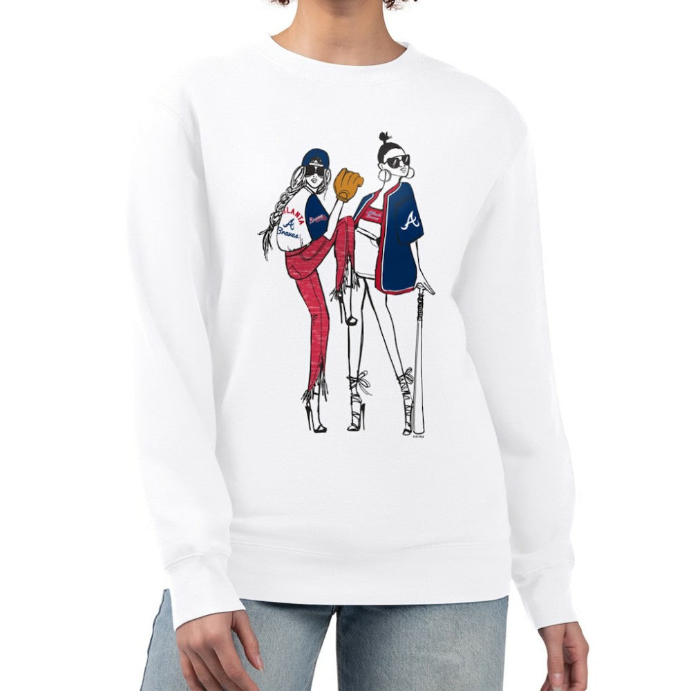 Atlanta Braves G-III 4Her by Carl Banks Women's Baseball Girls Fleece Pullover Sweatshirt Online