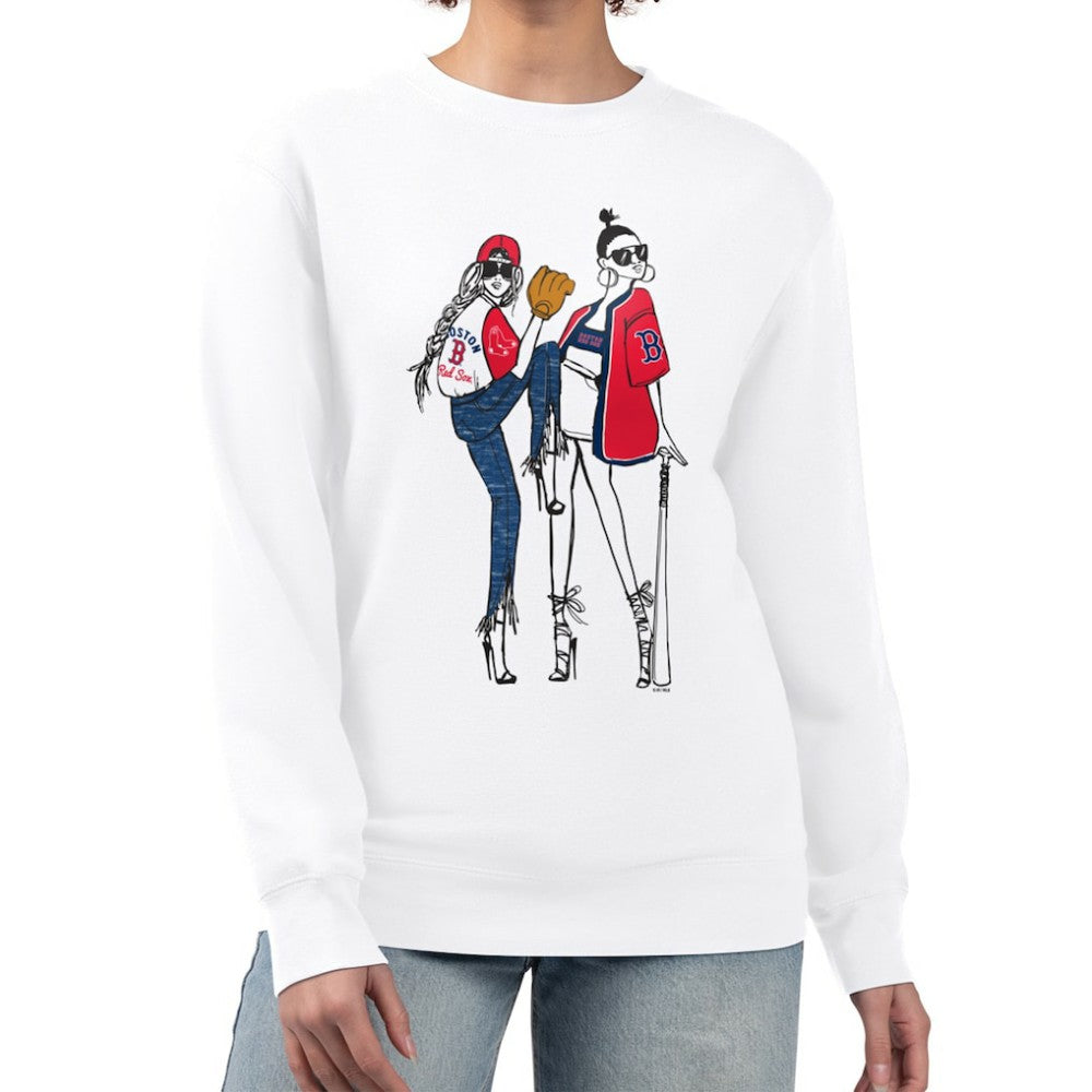 Boston Red Sox G-III 4Her by Carl Banks Women's Baseball Girls Fleece Pullover Sweatshirt Outlet