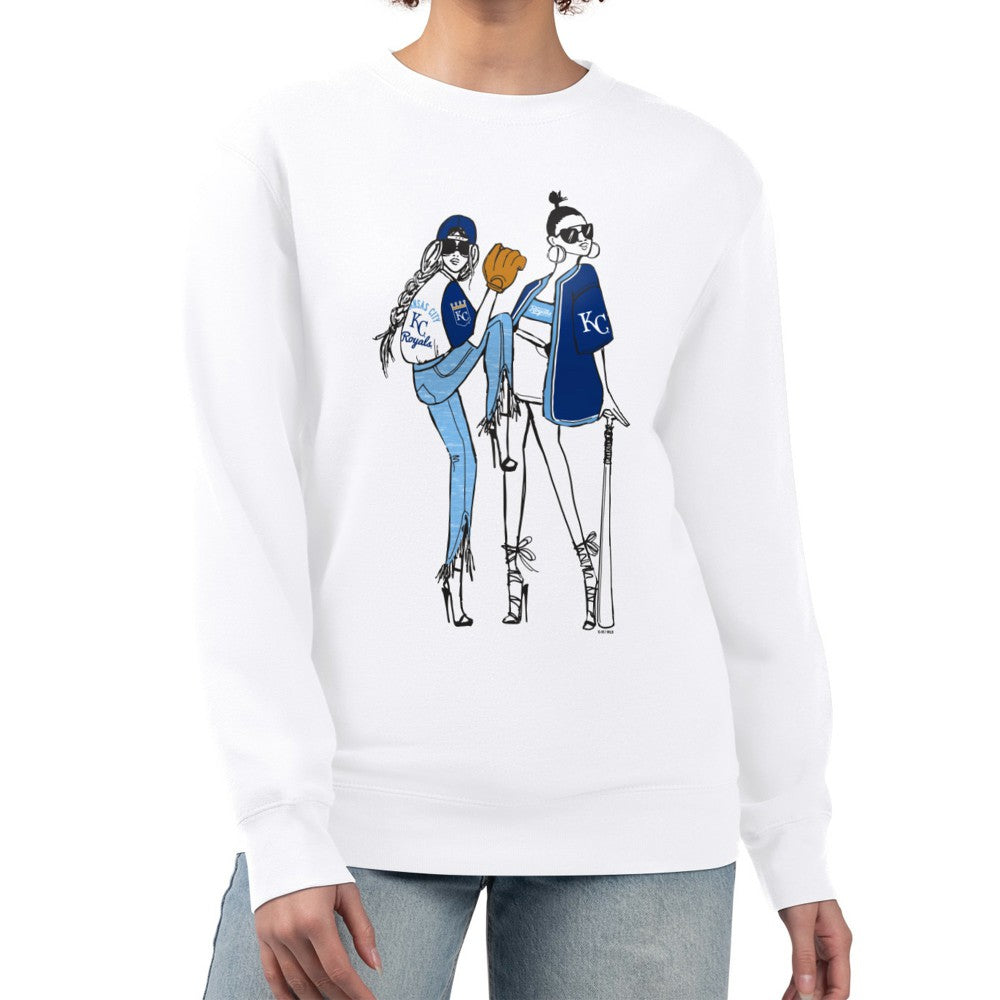 Kansas City Royals G-III 4Her by Carl Banks Women's Baseball Girls Fleece Pullover Sweatshirt for sale