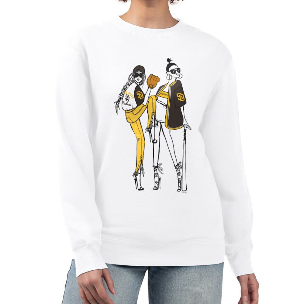 San Diego Padres G-III 4Her by Carl Banks Women's Baseball Girls Fleece Pullover Sweatshirt Discount
