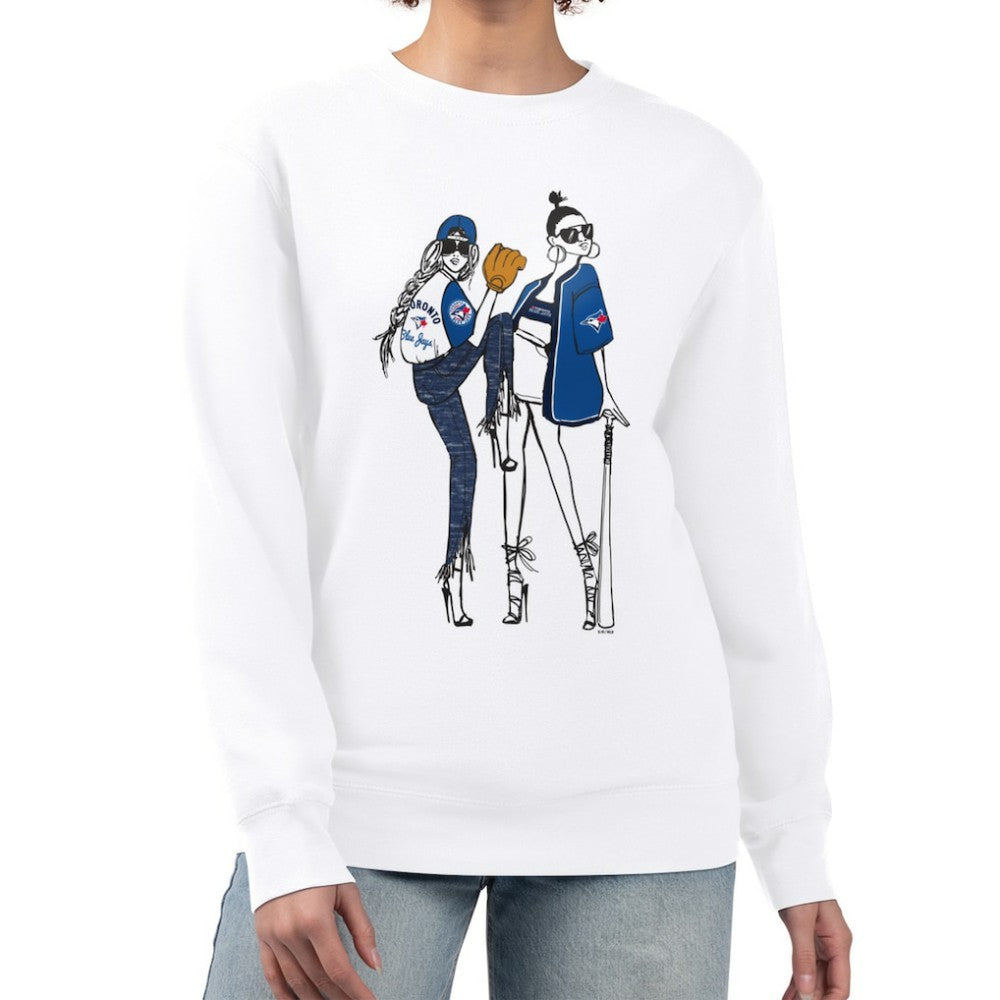 Toronto Blue Jays G-III 4Her by Carl Banks Women's Baseball Girls Fleece Pullover Sweatshirt Outlet