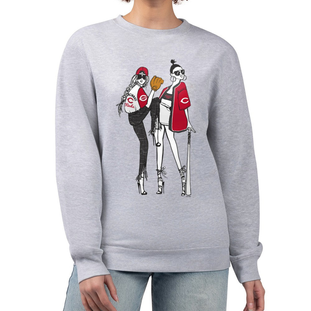Cincinnati Reds G-III 4Her by Carl Banks Women's Baseball Girls Fleece Pullover Sweatshirt Outlet