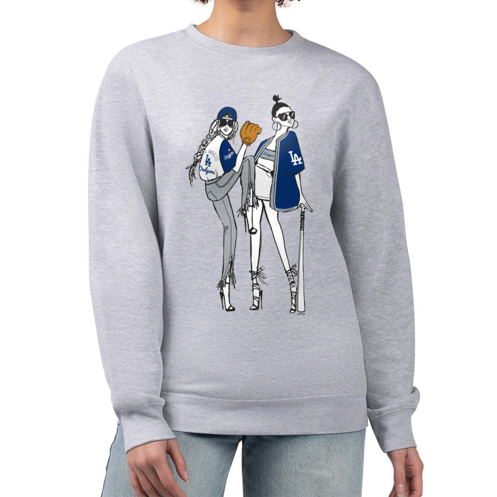 Los Angeles Dodgers G-III 4Her by Carl Banks Women's Baseball Girls Fleece Pullover Sweatshirt Outlet