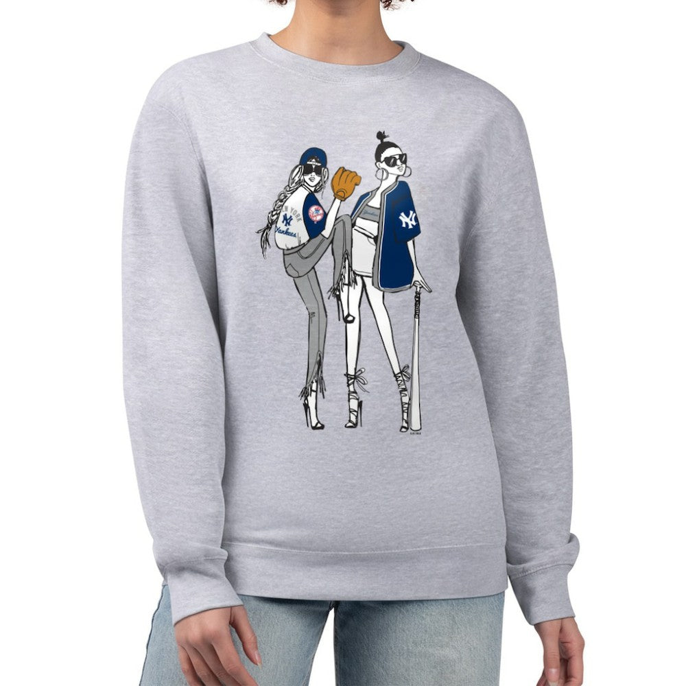 New York Yankees G-III 4Her by Carl Banks Women's Baseball Girls Fleece Pullover Sweatshirt Outlet