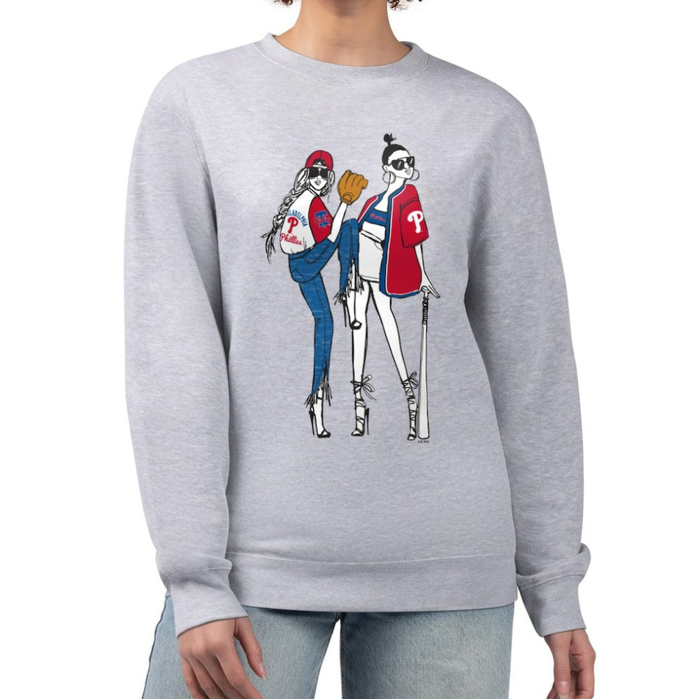 Philadelphia Phillies G-III 4Her by Carl Banks Women's Baseball Girls Fleece Pullover Sweatshirt Near Me