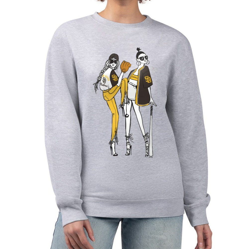 San Diego Padres G-III 4Her by Carl Banks Women's Baseball Girls Fleece Pullover Sweatshirt Discount