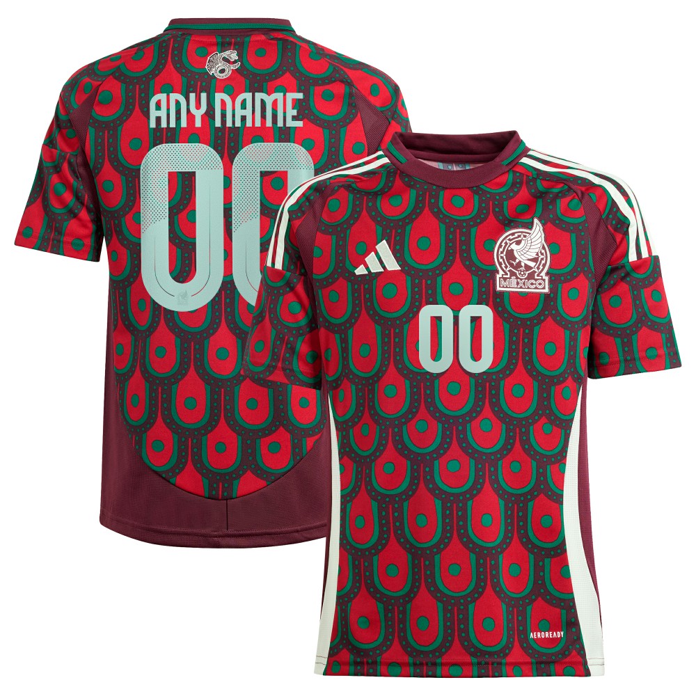 Adidas - Mexico National Team Youth 2024 Home Replica Custom Jersey - Green