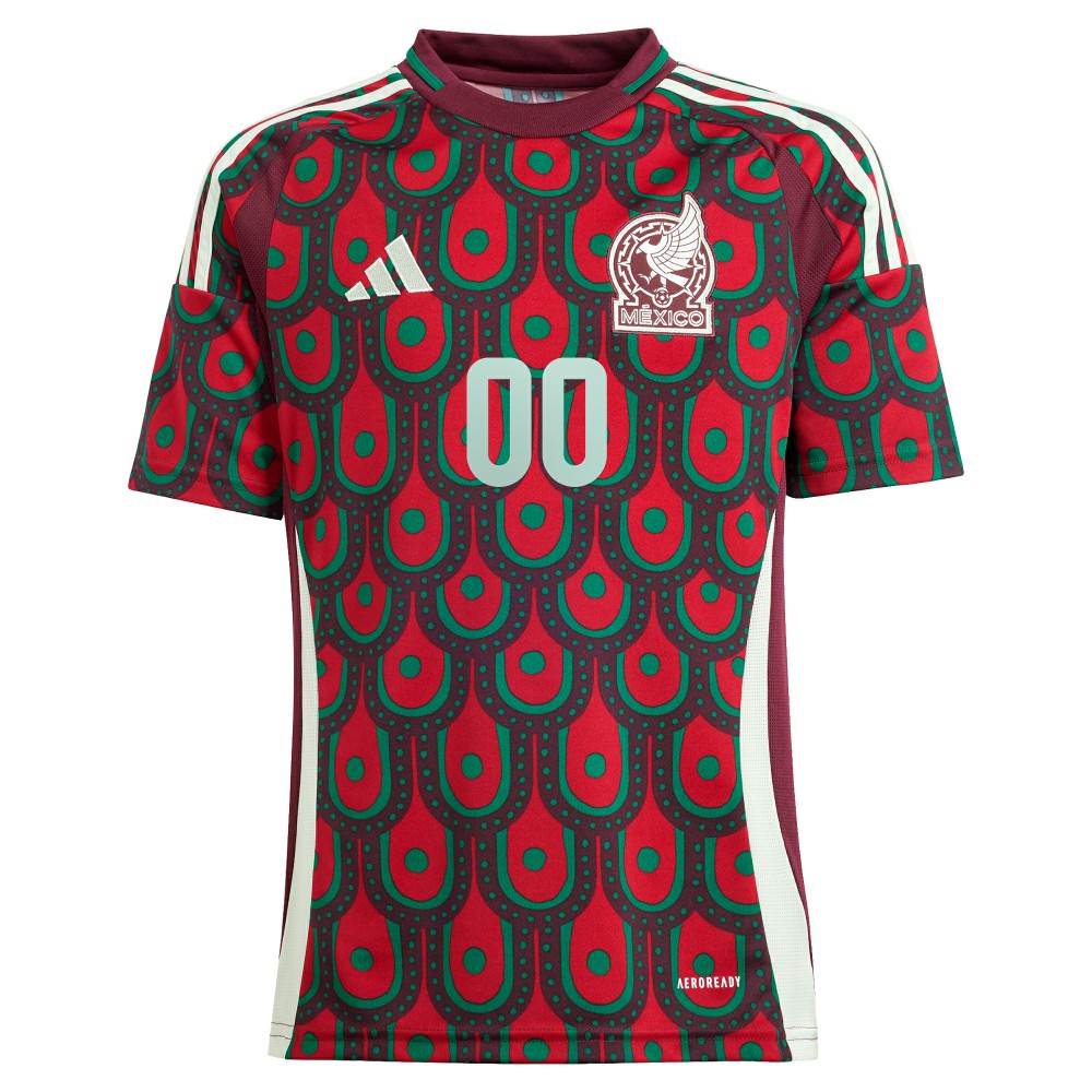 Adidas - Mexico National Team Youth 2024 Home Replica Custom Jersey - Green