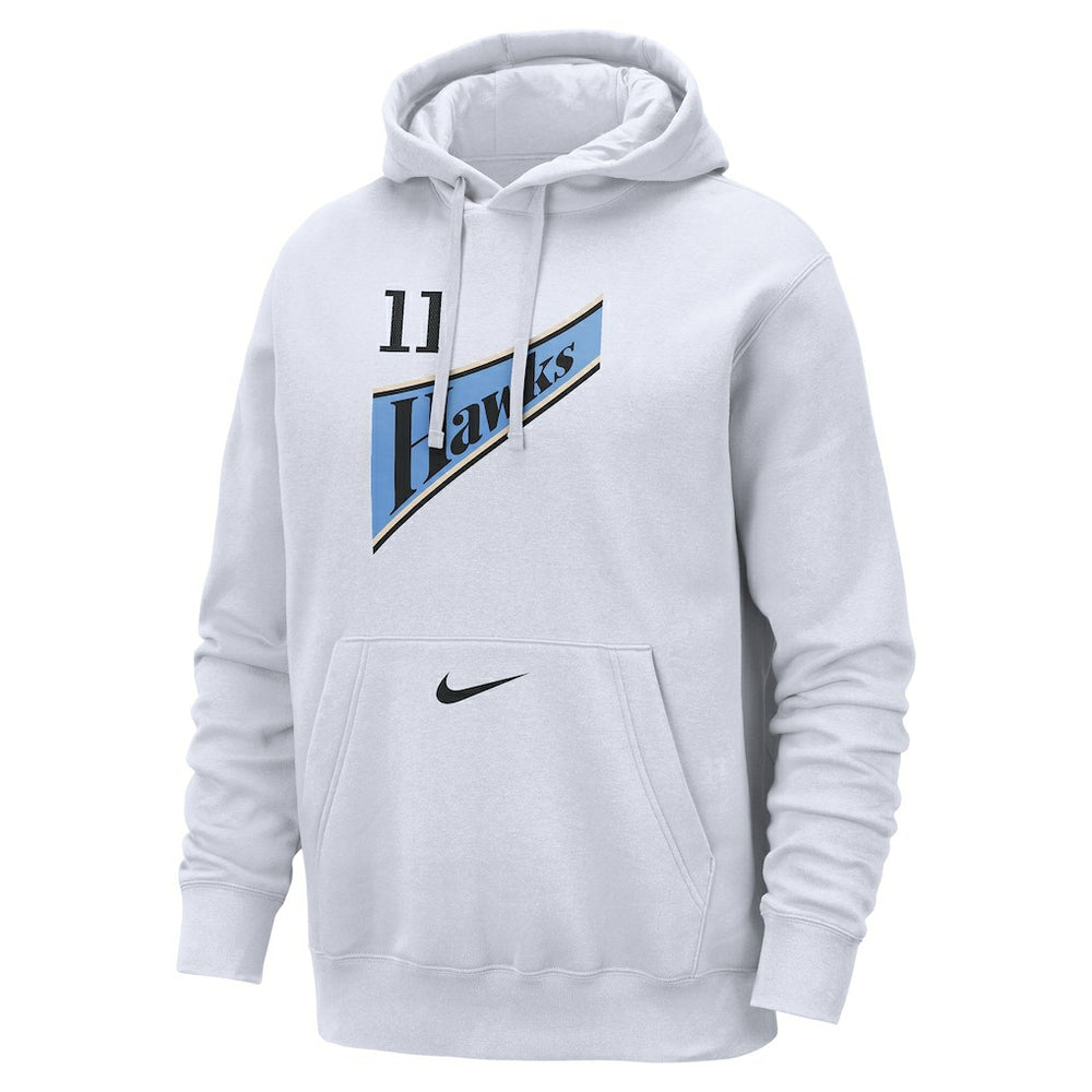 Nike Trae Young Atlanta Hawks 2024/25 Name & Number Pullover Hoodie White