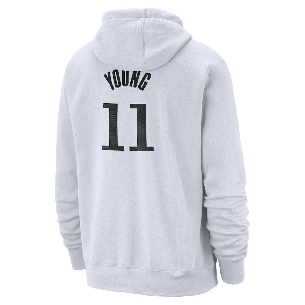 Nike Trae Young Atlanta Hawks 2024/25 Name & Number Pullover Hoodie White