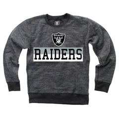 Las Vegas Raiders Wes & Willy Youth Reversible Fleece Pullover Sweatshirt - Black - NFL