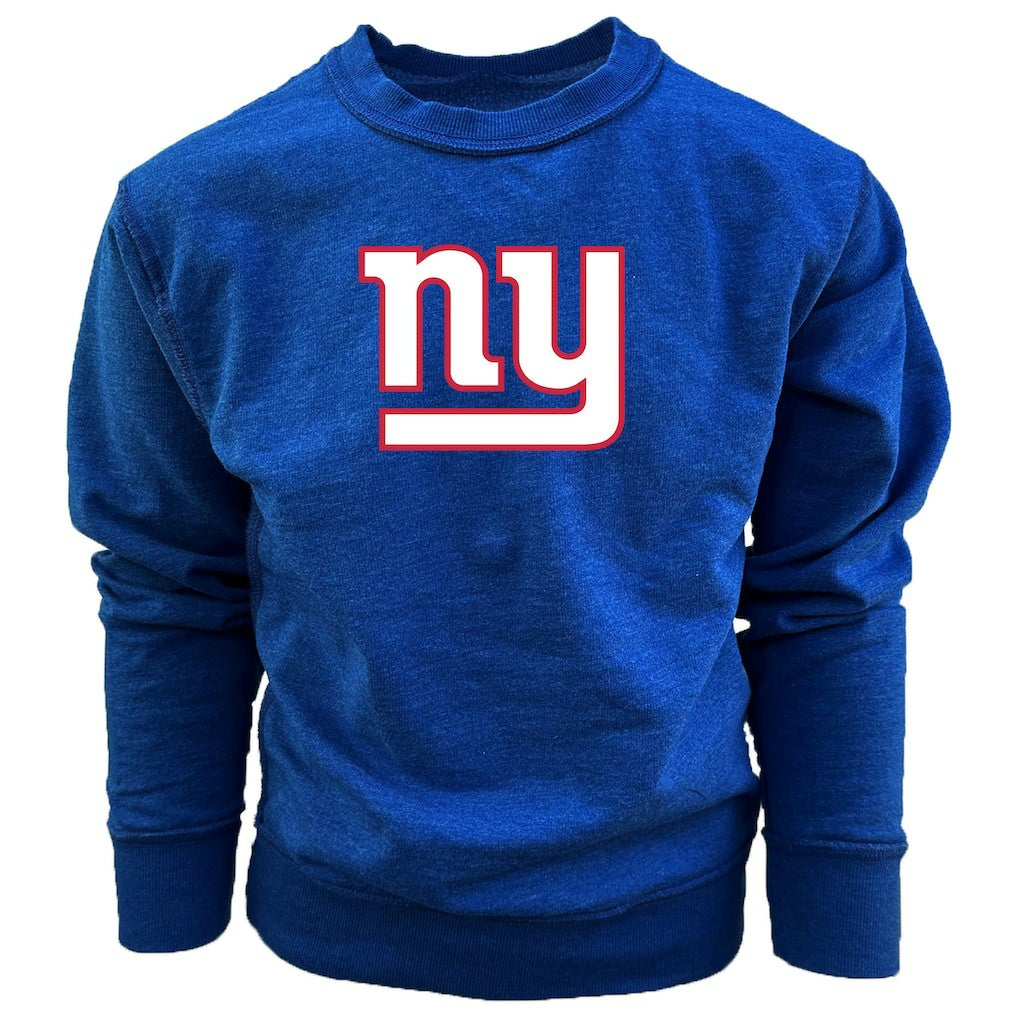 New York Giants Wes & Willy Youth Reversible Fleece Pullover Sweatshirt - Royal - NFL