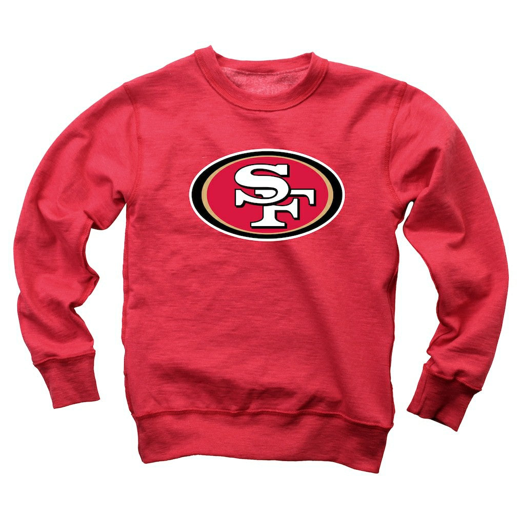 San Francisco 49ers Wes & Willy Youth Reversible Fleece Pullover Sweatshirt - Scarlet - NFL