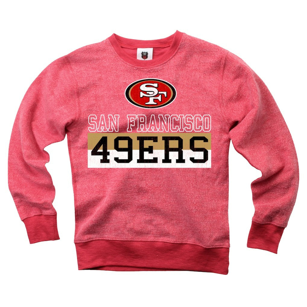 San Francisco 49ers Wes & Willy Youth Reversible Fleece Pullover Sweatshirt - Scarlet - NFL