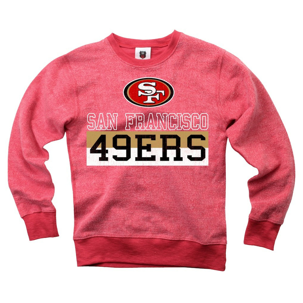 San Francisco 49ers Wes & Willy Youth Reversible Fleece Pullover Sweatshirt - Scarlet - NFL