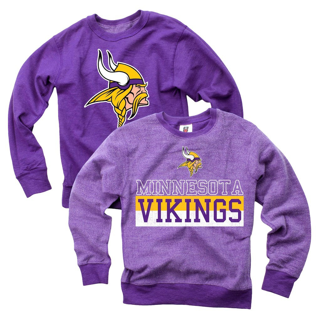 Minnesota Vikings Wes & Willy Youth Reversible Fleece Pullover Sweatshirt - Purple - NFL