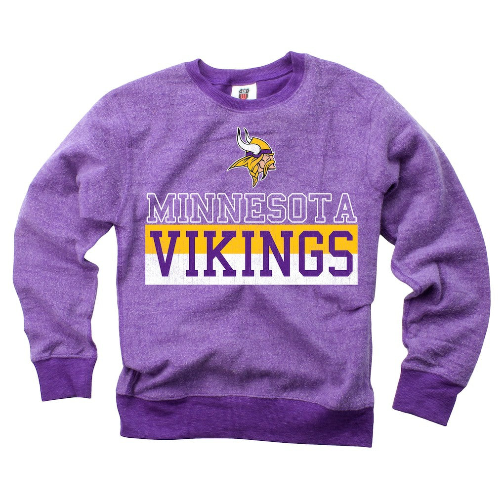 Minnesota Vikings Wes & Willy Youth Reversible Fleece Pullover Sweatshirt - Purple - NFL