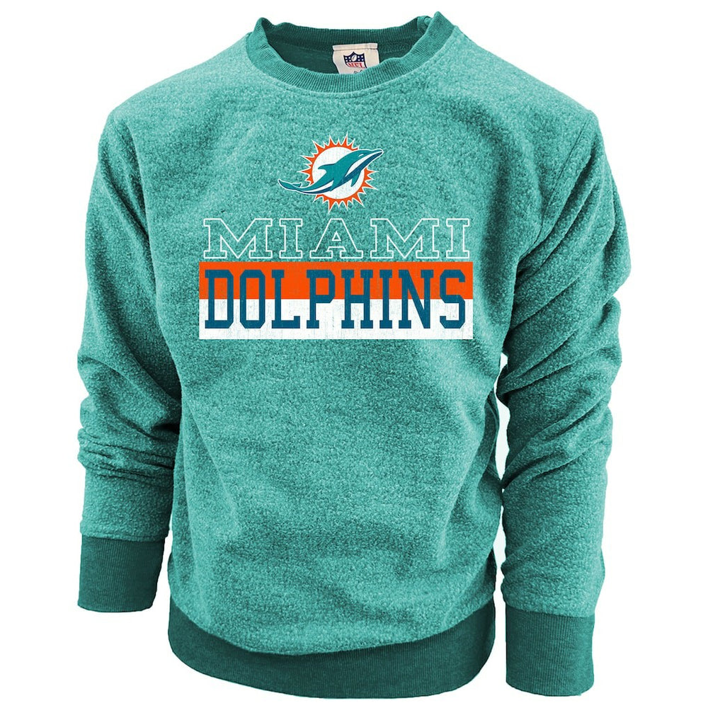 Miami Dolphins Wes & Willy Youth Reversible Fleece Pullover Sweatshirt - Aqua - NFL