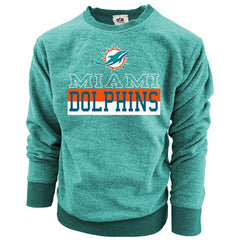 Miami Dolphins Wes & Willy Youth Reversible Fleece Pullover Sweatshirt - Aqua - NFL