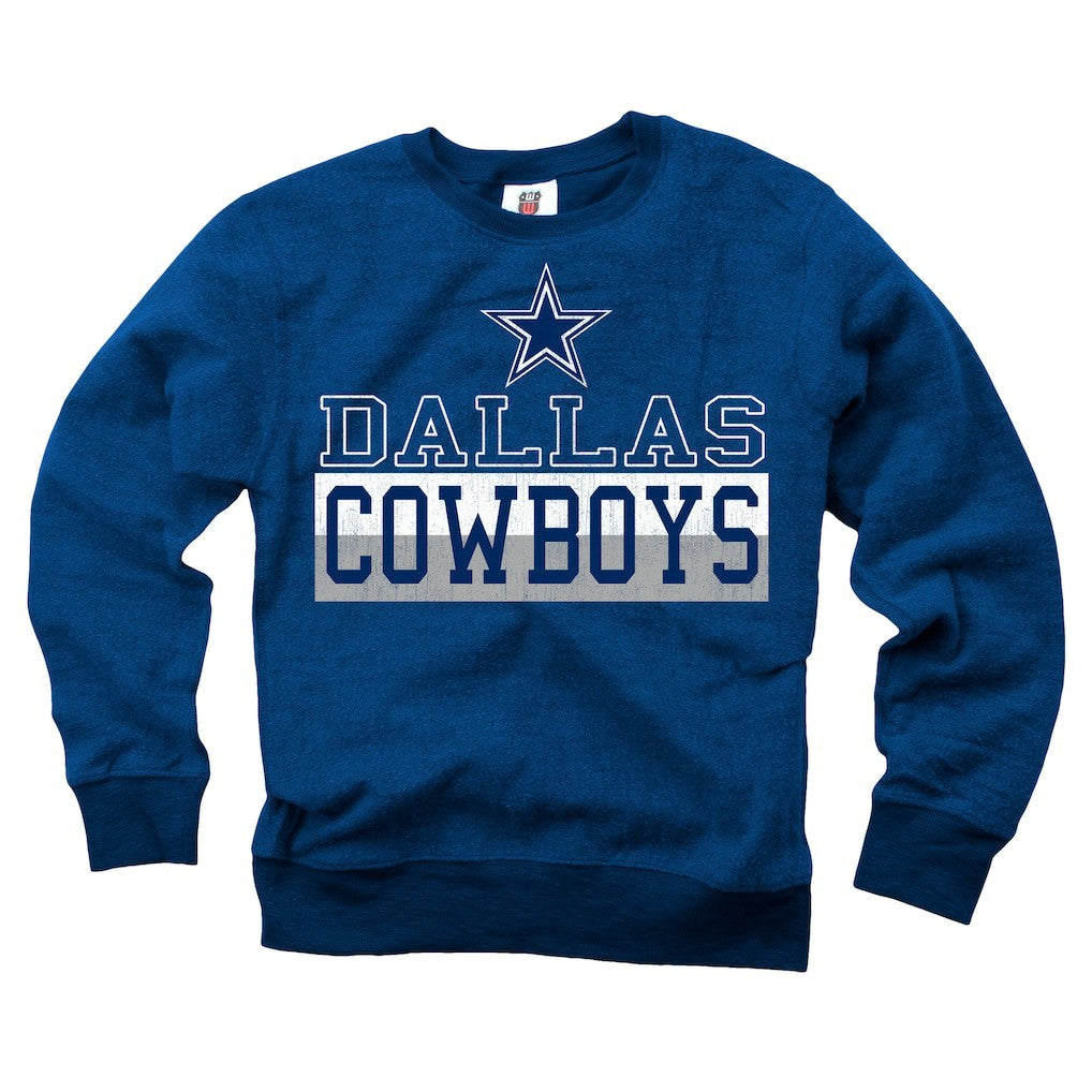 Dallas Cowboys Wes & Willy Youth Reversible Fleece Pullover Sweatshirt - Navy - NFL