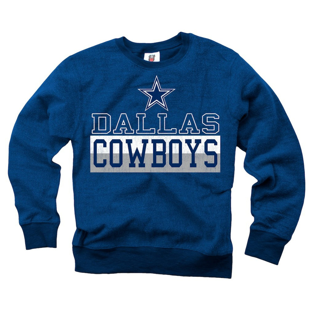 Dallas Cowboys Wes & Willy Youth Reversible Fleece Pullover Sweatshirt - Navy - NFL