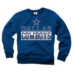 Dallas Cowboys Wes & Willy Youth Reversible Fleece Pullover Sweatshirt - Navy - NFL