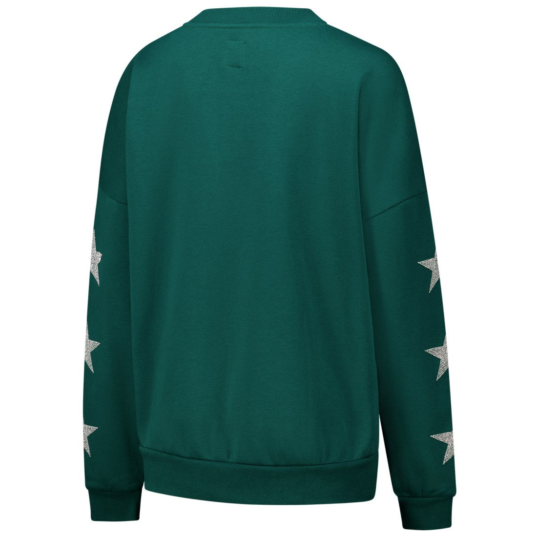 Green Bay Packers Gameday Couture Women's Rhinestone Star Sleeve Settle the Score Oversized Pullover Sweatshirt - Green - NFL