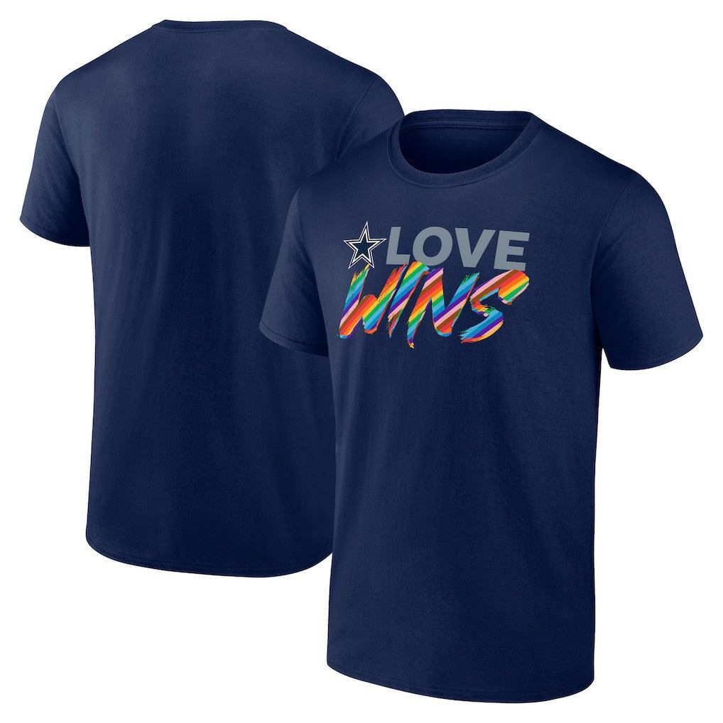 Dallas Cowboys Love Wins T-Shirt - Navy - NFL