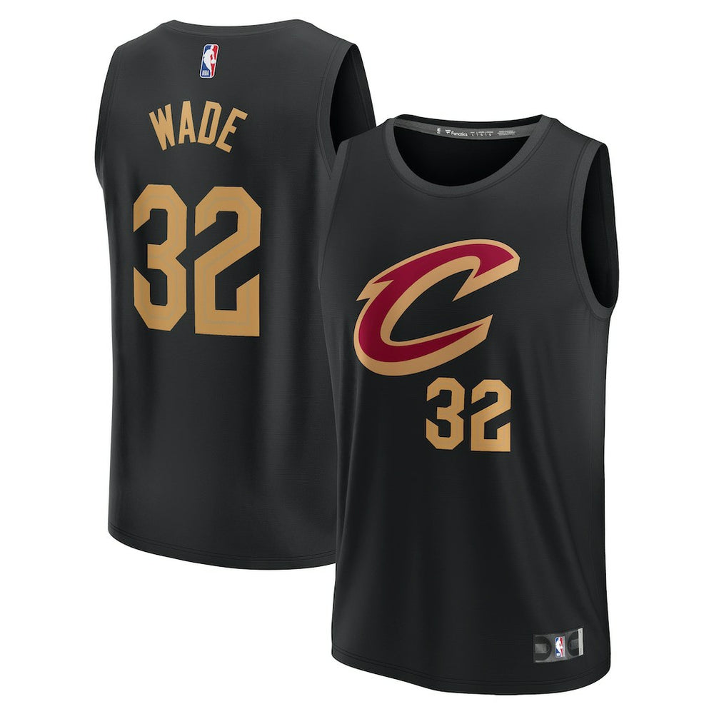 Fanatics Dean Wade Cleveland Cavaliers Youth Fast Break Replica Player Jersey Statement Editi- Black