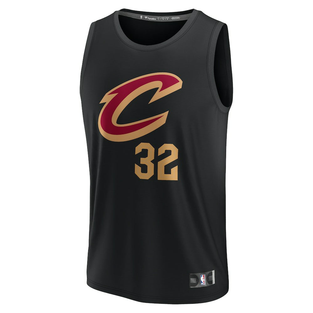 Fanatics Dean Wade Cleveland Cavaliers Youth Fast Break Replica Player Jersey Statement Editi- Black