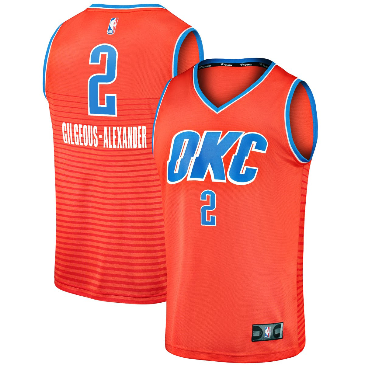 Fanatics Shai Gilgeous-Alexander Oklahoma City Thunder Fast Break Player Jersey Statement Edition Orange