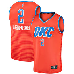 Fanatics Shai Gilgeous-Alexander Oklahoma City Thunder Fast Break Player Jersey Statement Edition Orange