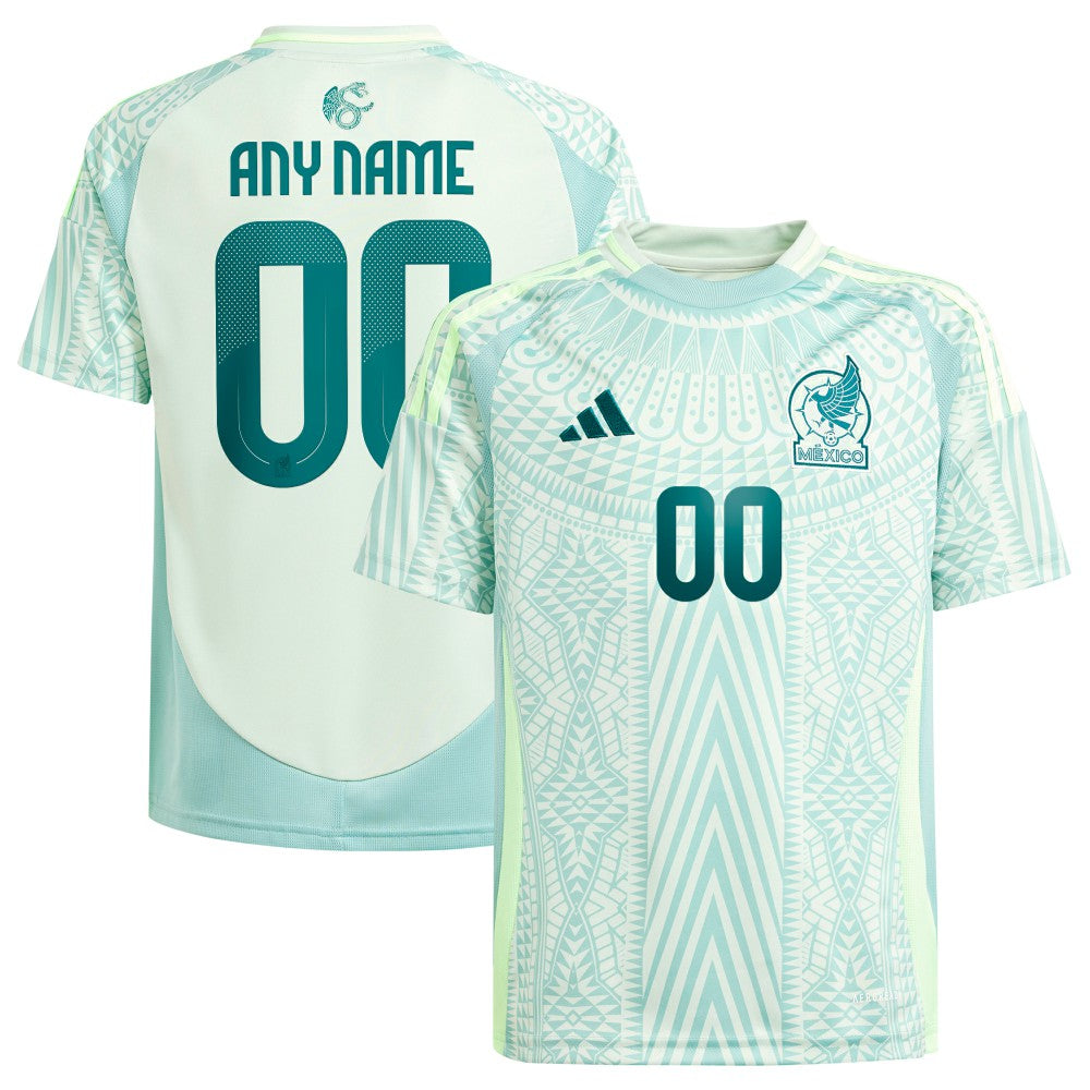 Adidas - Mexico National Team Youth 2024 Away Replica Custom Jersey - Green