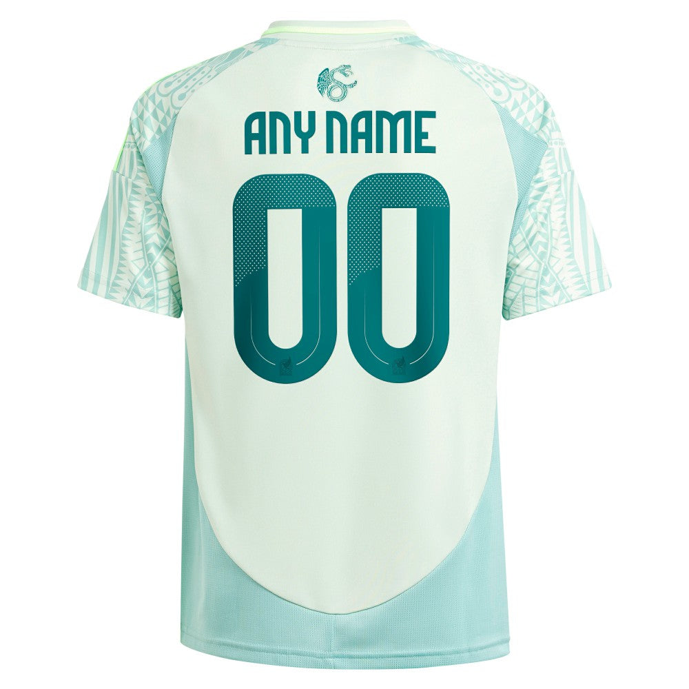 Adidas - Mexico National Team Youth 2024 Away Replica Custom Jersey - Green