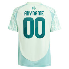 Adidas - Mexico National Team Youth 2024 Away Replica Custom Jersey - Green