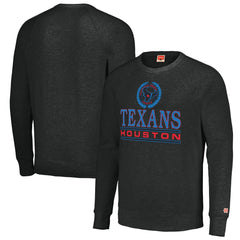 Houston Texans Homage Unisex Color Rush Crest Tri-Blend Pullover Sweatshirt - Charcoal - NFL