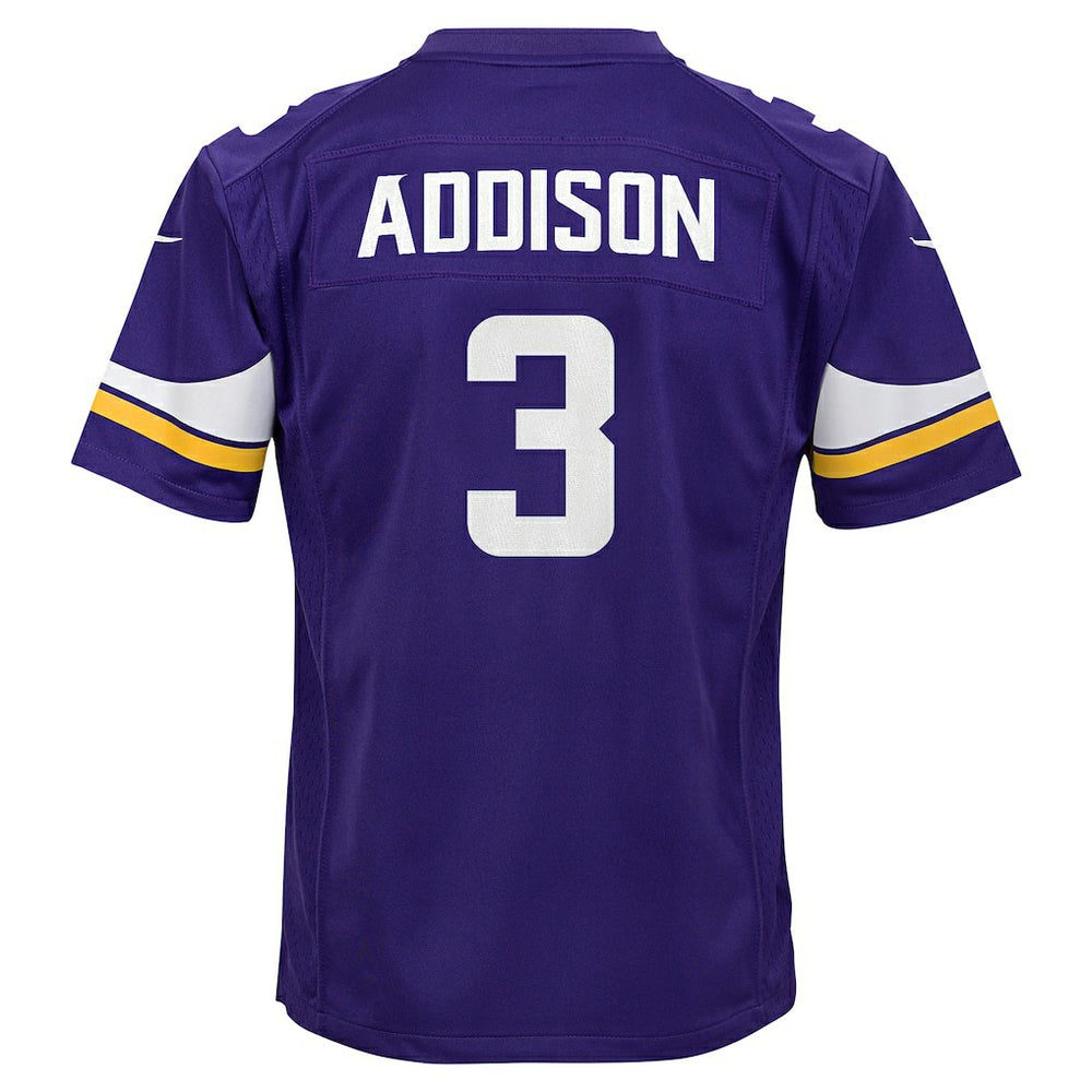 Jordan Addison Minnesota Vikings Youth Game Jersey - Purple - Nike