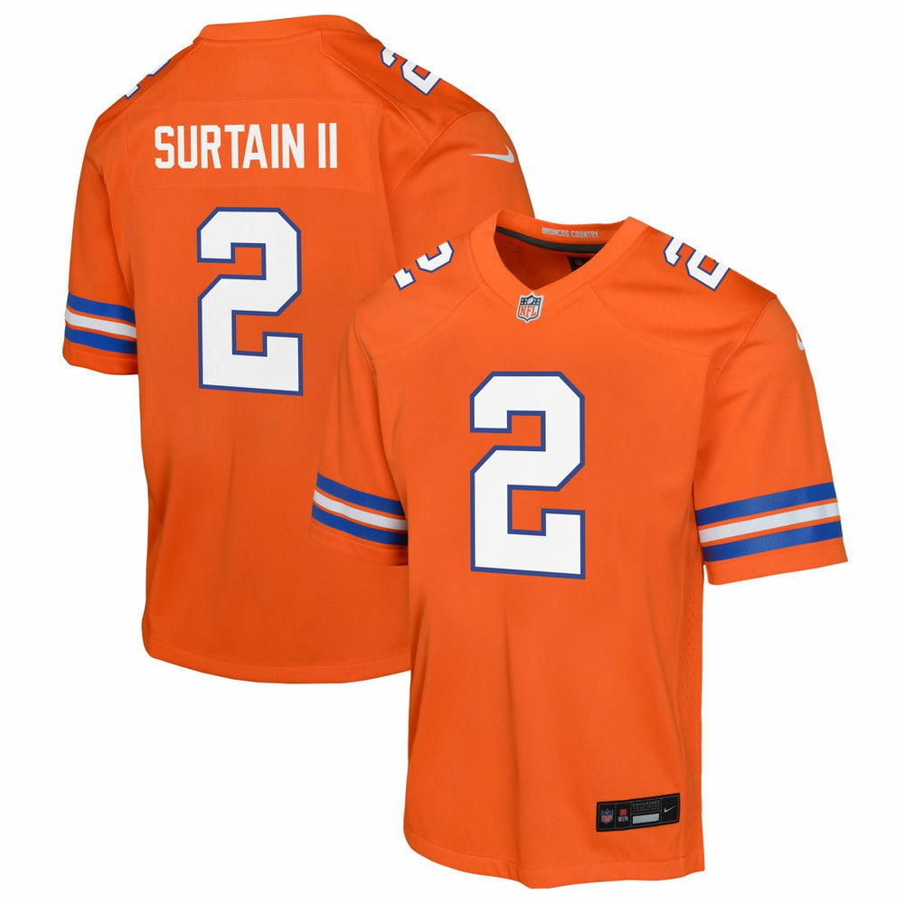 Patrick Surtain II Denver Broncos Youth Game Jersey - Orange - Nike
