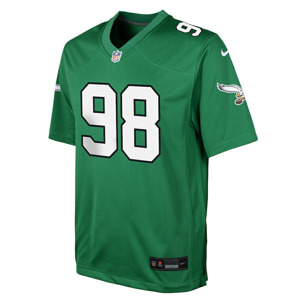 Jalen Carter Philadelphia Eagles Youth Game Jersey - Kelly Green - Nike