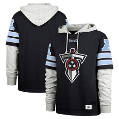 Tennessee Titans '47 Double Header Blitz Cornerback Pullover Hoodie - Navy - 47 brand