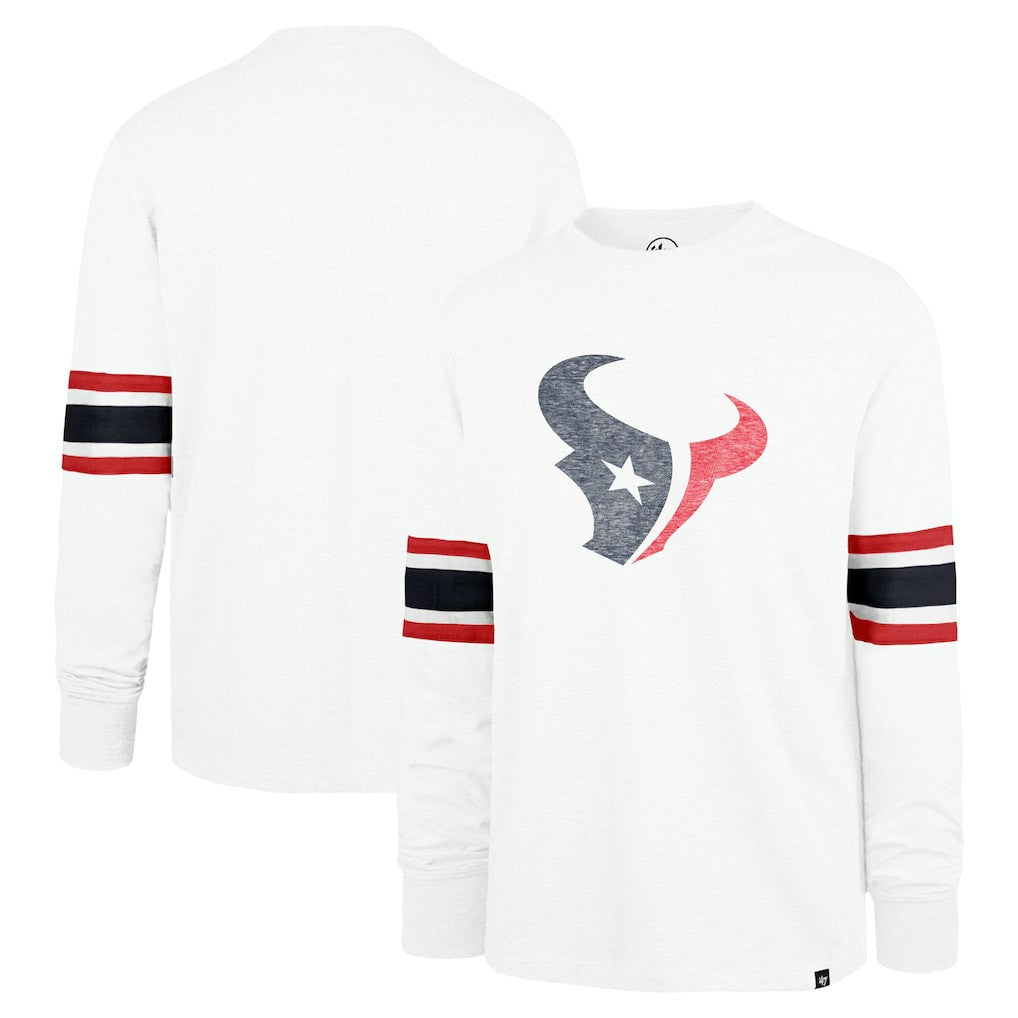 Houston Texans '47 Gridiron Premier Brex Long Sleeve T-Shirt - White - 47 brand