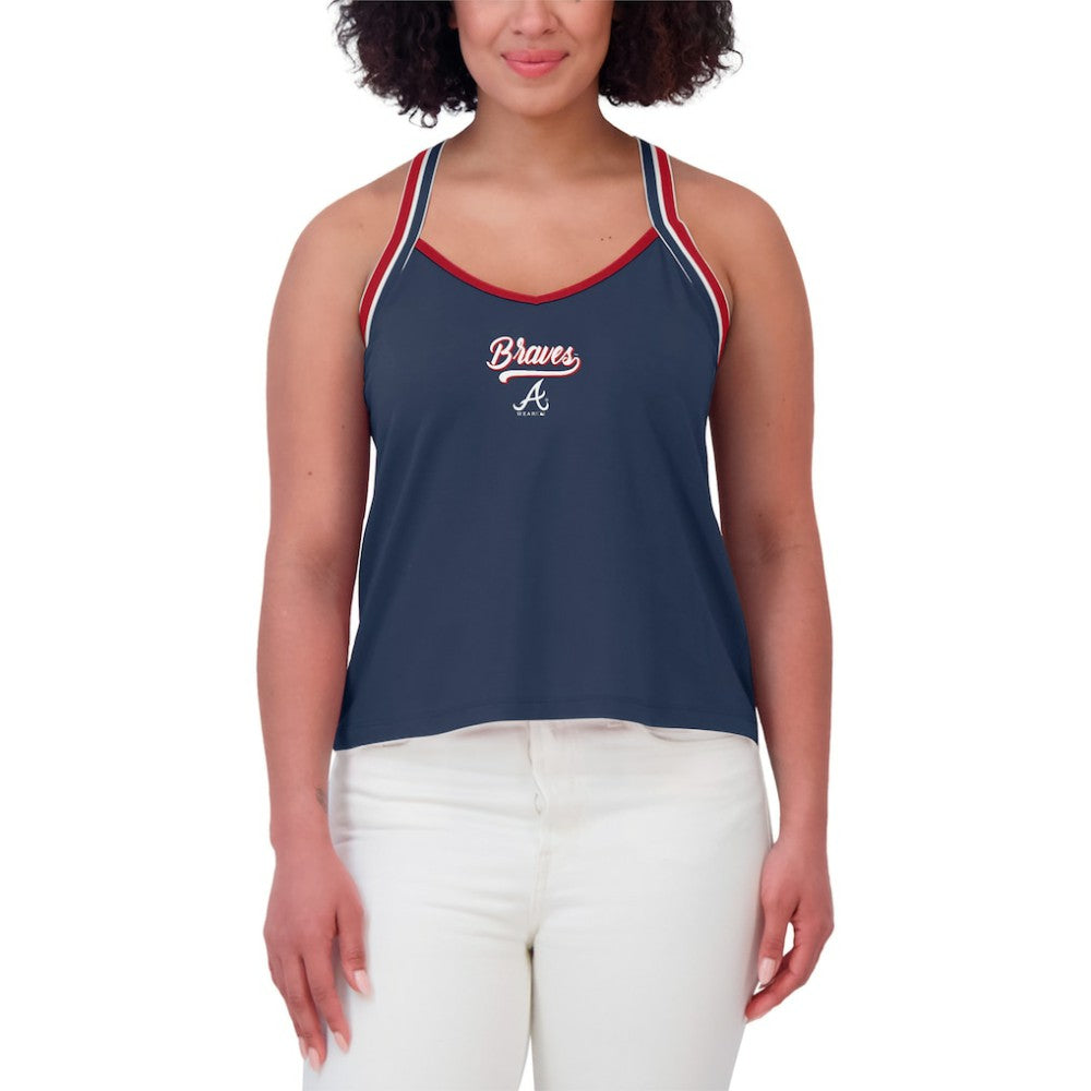 Atlanta Braves WEAR by Erin Andrews Women's Cross Strap Tank Top for sale