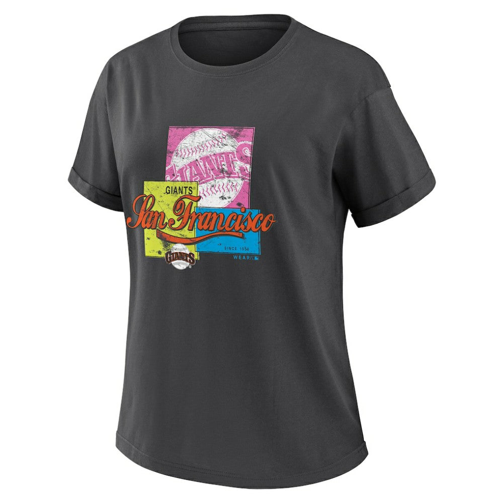 San Francisco Giants WEAR by Erin Andrews Women's Domestic Box Color Boyfriend T-Shirt Outlet